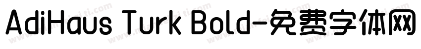 AdiHaus Turk Bold字体转换